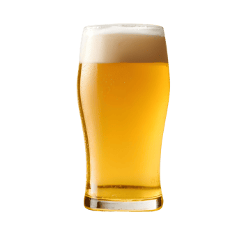 A glass of beer isolated on transparent background png