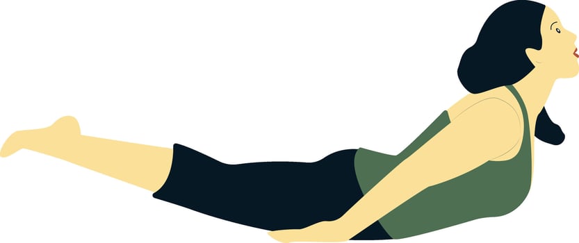 Women Doing Yoga Supine Gesture vector