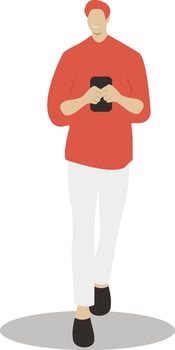 Business Holding Tablet Gadget vector