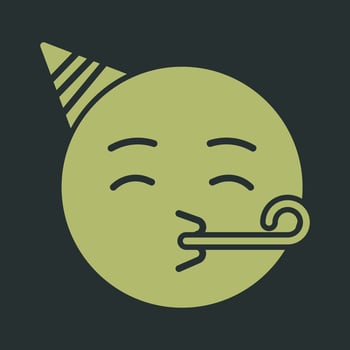 Partying Face Icon Design vector