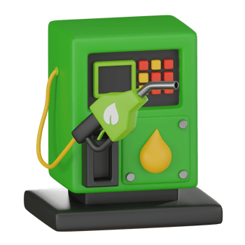 3D render, Bio Fuel Pump Nozzle, Icon Illustration png