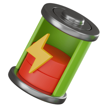 3D render, Low Battery and Energy, Icon Illustration png