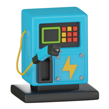 3D render, Car Charging Station for Clean and Sustainable Energy Concepts, Icon Illustration png