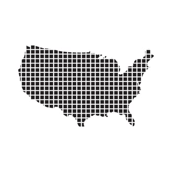 United States Map element Icon vector