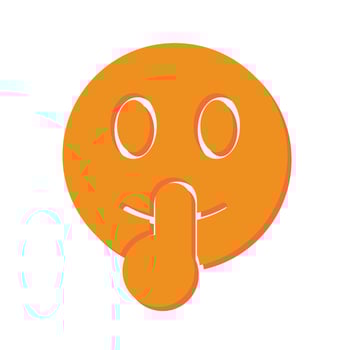 Shushing Face Icon Design vector