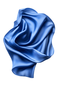 Draped Blue Silk Fabric png