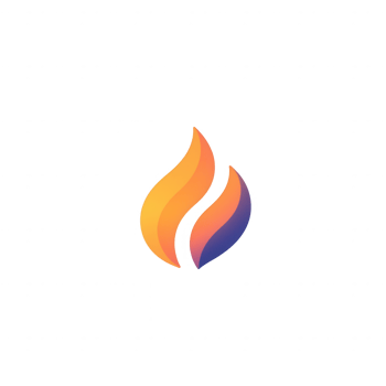 Abstract flame design symbolizing energy and warmth in vibrant colors. png