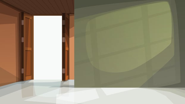 a tropical modern interior empty house design vector