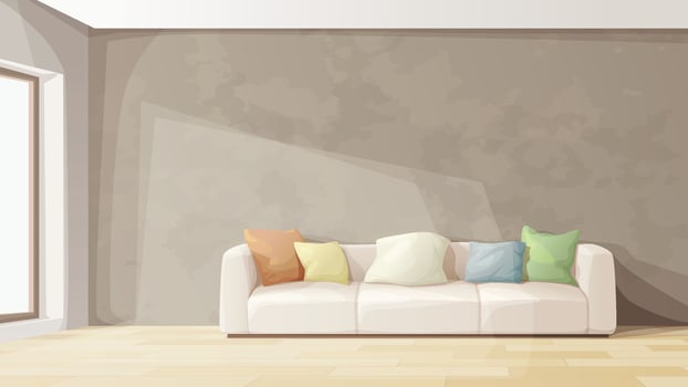 an interior modern living room bright colors vector
