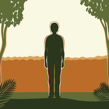 Finding Peace Solitude, Nature, and Inner Reflection vector
