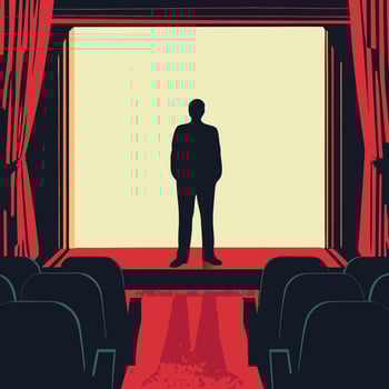 A Single Figure on Stage An Exploration of Performance and Solitude vector
