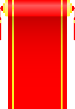 rectangle flag red sign golden border for Chinese New Year hanging copy space illustration design png