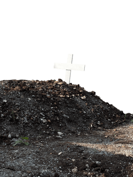 Christian tomb with white cross png