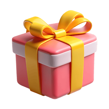 High-Quality 3D Gift Box Icon png