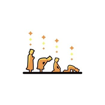 muslim prayer worship Icon vector