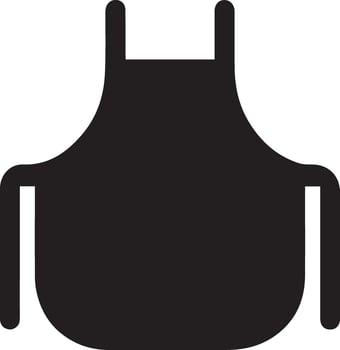 A black apron on a white background vector