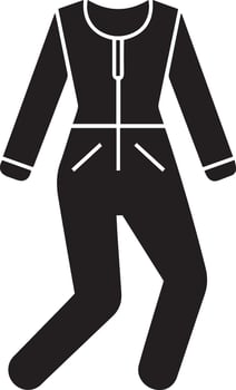 A black and white illustration of a suit vector
