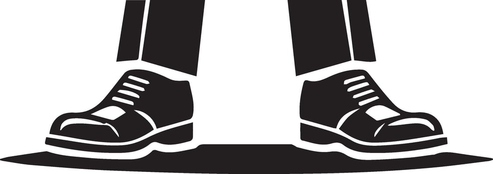 A black and white illustration of a pair of shoes vector