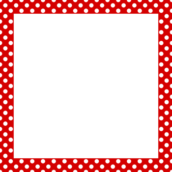 White dotted patterns on red square frame png