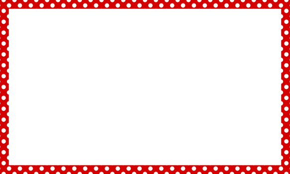 White dots patterns on red frame. Polka dots patterns rectangle frame. Dots seamless patterns background png