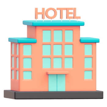 A toy hotel with the word hotel on it png
