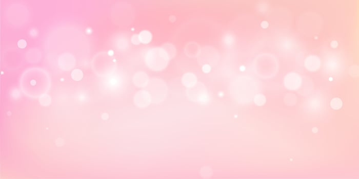 Pink bokeh background design with soft romantic gradient and abstract blurred light sparkles vector