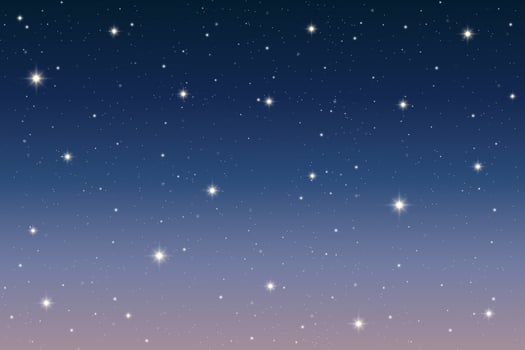 Dark winter night sky with glowing blue-purple gradient, shining stars, celestial constellations, and abstract nebula patterns. design of magical cosmos backdrop vector