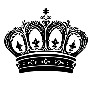 Elegant kings crown silhouette on a clean transparent background showcasing intricate design details and royal symbolism, kings crown silhouette on transparent background png