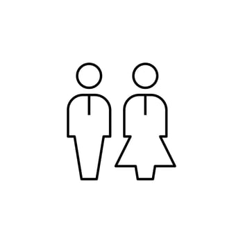 Man and woman icon. Male and female sign. Avatar icon illustration in flat style. Simple icon in flat style. Graphic design template elements with a technology theme vector