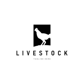 chicken logo silhouette vector
