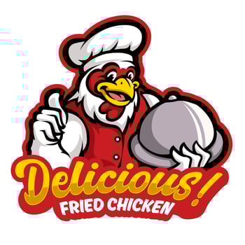 chicken logo mascot for restaurant brands vector