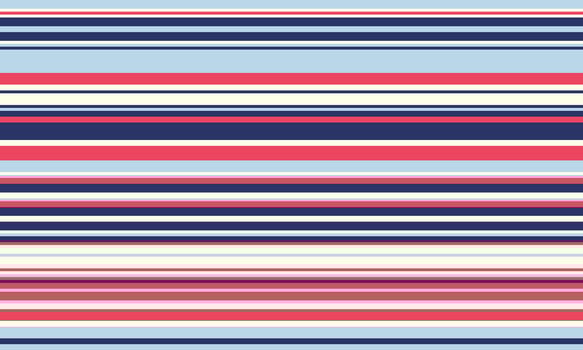 Vibrant horizontal stripes in red, blue, and cream create a cheerful, versatile pattern. Perfect for textiles, website backgrounds, or any design needing a fresh, modern feel. vector