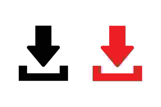 Download icon. Download upload icon. Load symbol button. vector