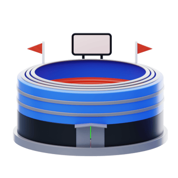Cricket Stadium 3D Icon png