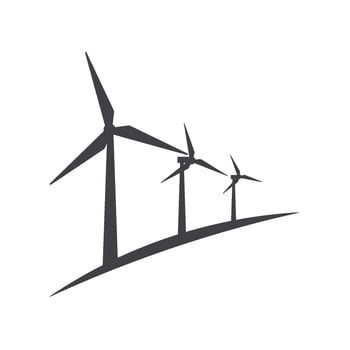 wind turbine icon element design vector