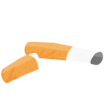 Cigarette Health Awareness - Extinguished Smoking png