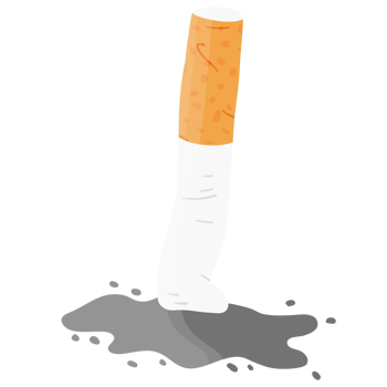 Anti-Smoking Cigarette - Crushed and Broken png