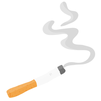 Tobacco Free Cigarette with smoke png