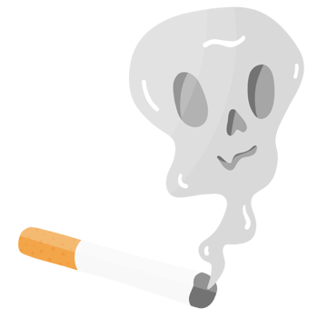 Cigarette with Ghost smoke anti-smoking png