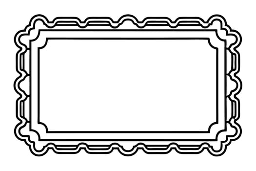 a black and white drawing of a frame vector