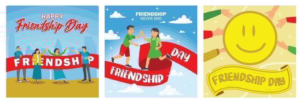World Friendship Day is celebrated every July 30. vector