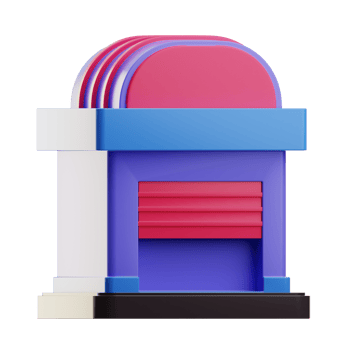 Market Distributor ECommerce shop illustration 3D png