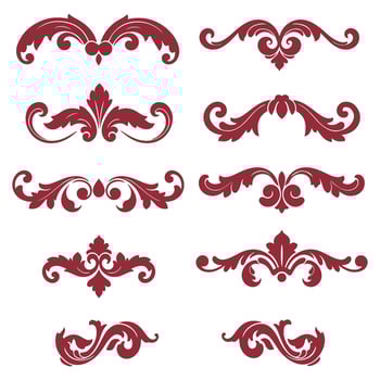 Decorative Flourishes for Feminine Design Projects vector