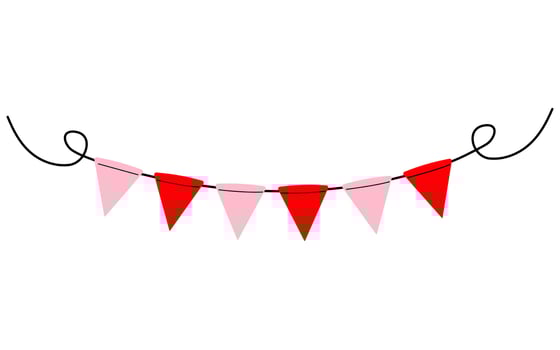 Colorful bunting decoration for festive events and celebrations in cheerful colors vector