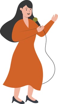 Beauty Woman Singing vector