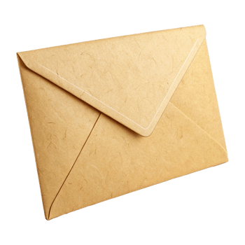 Kraft Paper Envelope Textured Surface Triangular Flap Minimalist Design png