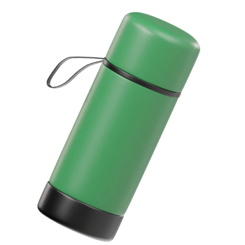 3d thermos camping water bottleicon render illustration png