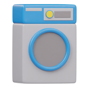 3d washing machine icon isolated png
