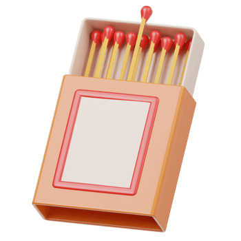 3d match box icon render illustration png