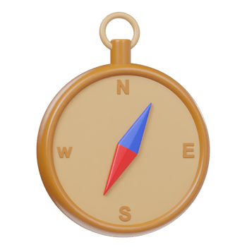 3d compass rendering illustration png